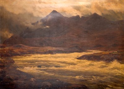 Montagna e inondazione, Snir-Na Gillan, Skye, 1876 da Charles Edward Johnson